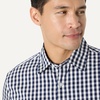 image:imageAmazon Essentials Mens Regular Fit Long Sleeve Wrinkle Resistant Stretch Dress ShirtWhite Gingham