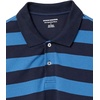 image:imageAmazon Essentials Mens SlimFit ShortSleeve Cotton Pique Polo ShirtBlack Blue Rugby Stripe
