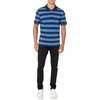 image:imageAmazon Essentials Mens SlimFit ShortSleeve Cotton Pique Polo ShirtBlack Blue Rugby Stripe