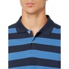 image:imageAmazon Essentials Mens SlimFit ShortSleeve Cotton Pique Polo ShirtBlack Blue Rugby Stripe