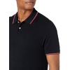 image:imageAmazon Essentials Mens SlimFit ShortSleeve Cotton Pique Polo ShirtBlack Thin Stripe