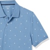 image:imageAmazon Essentials Mens SlimFit ShortSleeve Cotton Pique Polo ShirtBlue Palm Tree Print