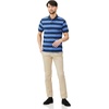 image:imageAmazon Essentials Mens SlimFit ShortSleeve Cotton Pique Polo ShirtBlueNavy Rugby Stripe
