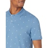 image:imageAmazon Essentials Mens SlimFit ShortSleeve Cotton Pique Polo ShirtBlueWhite Palm