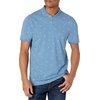 image:imageAmazon Essentials Mens SlimFit ShortSleeve Cotton Pique Polo ShirtBlueWhite Palm