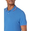 image:imageAmazon Essentials Mens SlimFit ShortSleeve Cotton Pique Polo ShirtBlueWhite and Red Tipped