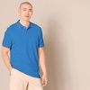 image:imageAmazon Essentials Mens SlimFit ShortSleeve Cotton Pique Polo ShirtBlueWhite and Red Tipped