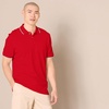 image:imageAmazon Essentials Mens SlimFit ShortSleeve Cotton Pique Polo ShirtRedNavy and White Tipped