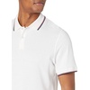 image:imageAmazon Essentials Mens SlimFit ShortSleeve Cotton Pique Polo ShirtWhite Thin Stripe