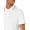 image:imageAmazon Essentials Mens SlimFit ShortSleeve Cotton Pique Polo ShirtWhiteRed and Navy Tipped
