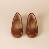 image:imageAmazon Essentials Womens Comfortable Round Toe Ballet Flats with BowTan