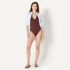 image:imageAmazon Essentials Womens Halter One Piece SwimsuitDeep Brown