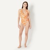 image:imageAmazon Essentials Womens Halter One Piece SwimsuitRust Orange Abstract Palms