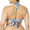 image:imageAmazon Essentials Womens LightSupport Padded Tie Halter Bikini Swimsuit Top Available in Plus SizeBlue Tie Dye
