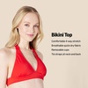 image:imageAmazon Essentials Womens LightSupport Padded Tie Halter Bikini Swimsuit Top Available in Plus SizeBrick Red