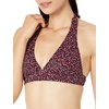 image:imageAmazon Essentials Womens LightSupport Padded Tie Halter Bikini Swimsuit Top Available in Plus SizeBrick Red Leopard