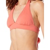 image:imageAmazon Essentials Womens LightSupport Padded Tie Halter Bikini Swimsuit Top Available in Plus SizeCoral Pink
