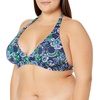 image:imageAmazon Essentials Womens LightSupport Padded Tie Halter Bikini Swimsuit Top Available in Plus SizeDeep Blue Paisley