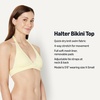image:imageAmazon Essentials Womens LightSupport Padded Tie Halter Bikini Swimsuit Top Available in Plus SizeLight Yellow