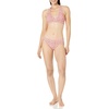 image:imageAmazon Essentials Womens LightSupport Padded Tie Halter Bikini Swimsuit Top Available in Plus SizePale Peach Micro Floral