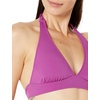 image:imageAmazon Essentials Womens LightSupport Padded Tie Halter Bikini Swimsuit Top Available in Plus SizeViolet