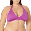 image:imageAmazon Essentials Womens LightSupport Padded Tie Halter Bikini Swimsuit Top Available in Plus SizeViolet