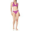 image:imageAmazon Essentials Womens LightSupport Padded Tie Halter Bikini Swimsuit Top Available in Plus SizeViolet