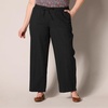image:imageAmazon Essentials Womens Linen Blend Drawstring Relaxed Fit Wide Leg Pants Available in Plus SizeBlack