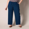 image:imageAmazon Essentials Womens Linen Blend Drawstring Relaxed Fit Wide Leg Pants Available in Plus SizeDark Blue