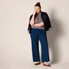 image:imageAmazon Essentials Womens Linen Blend Drawstring Relaxed Fit Wide Leg Pants Available in Plus SizeDark Blue
