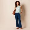 image:imageAmazon Essentials Womens Linen Blend Drawstring Relaxed Fit Wide Leg Pants Available in Plus SizeDark Blue