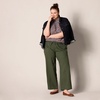 image:imageAmazon Essentials Womens Linen Blend Drawstring Relaxed Fit Wide Leg Pants Available in Plus SizeDark Olive