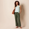 image:imageAmazon Essentials Womens Linen Blend Drawstring Relaxed Fit Wide Leg Pants Available in Plus SizeDark Olive