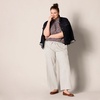 image:imageAmazon Essentials Womens Linen Blend Drawstring Relaxed Fit Wide Leg Pants Available in Plus SizeEcru