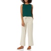 image:imageAmazon Essentials Womens Linen Blend Drawstring Relaxed Fit Wide Leg Pants Available in Plus SizeEcru Stripe