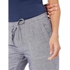 image:imageAmazon Essentials Womens Linen Blend Drawstring Relaxed Fit Wide Leg Pants Available in Plus SizeGrey Vertical Stripe