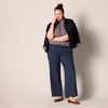 image:imageAmazon Essentials Womens Linen Blend Drawstring Relaxed Fit Wide Leg Pants Available in Plus SizeNavy