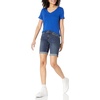 image:imageAmazon Essentials Womens MidRise Stretchy Denim Bermuda Shorts with Pockets Rolled CuffDark Wash