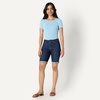 image:imageAmazon Essentials Womens MidRise Stretchy Denim Bermuda Shorts with Pockets Rolled CuffDark Wash