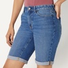image:imageAmazon Essentials Womens MidRise Stretchy Denim Bermuda Shorts with Pockets Rolled CuffMedium Blue Vintage