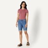 image:imageAmazon Essentials Womens MidRise Stretchy Denim Bermuda Shorts with Pockets Rolled CuffMedium Blue Vintage