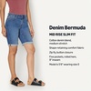 image:imageAmazon Essentials Womens MidRise Stretchy Denim Bermuda Shorts with Pockets Rolled CuffMedium Blue Vintage