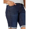 image:imageAmazon Essentials Womens MidRise Stretchy Denim Bermuda Shorts with Pockets Rolled CuffRinse