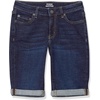 image:imageAmazon Essentials Womens MidRise Stretchy Denim Bermuda Shorts with Pockets Rolled CuffRinse