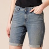 image:imageAmazon Essentials Womens MidRise Stretchy Denim Bermuda Shorts with Pockets Rolled CuffVintage Wash
