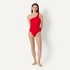 image:imageAmazon Essentials Womens OneShoulder OnePiece SwimsuitBright Poppy Red