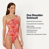 image:imageAmazon Essentials Womens OneShoulder OnePiece SwimsuitBright Poppy Red Folk Floral