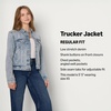 image:imageAmazon Essentials Womens RegularFit Denim Trucker JacketIced Light Wash