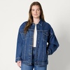 image:imageAmazon Essentials Womens RegularFit Denim Trucker JacketMedium Blue Vintage