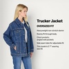 image:imageAmazon Essentials Womens RegularFit Denim Trucker JacketMedium Blue Vintage